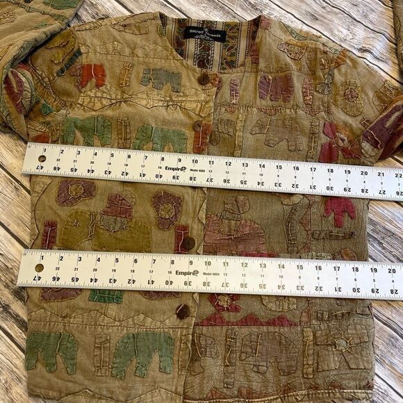 Sacred Threads Multi Color BOHO/Hippie Jacket - Picture 12 of 16